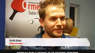 Ormeau Table Tennis Club amp Mary Peters Trust World Record [upl. by Gaw]