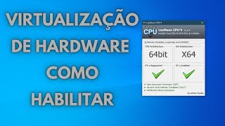 Como Habilitar a Virtualização de Hardware [upl. by Altman584]