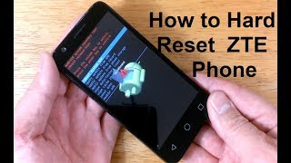 How to reset ZTE Phone to factory settings  How to open LOCKED Android phone ZTE Reset  EASY [upl. by Bakerman]