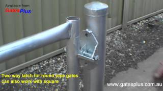 Gate Latch 2 way for round pipe and square [upl. by Elayor]