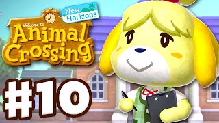 Isabelle Arrives Resident Services  Animal Crossing New Horizons  Gameplay Walkthrough Part 10 [upl. by Bussy]