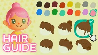 UNLOCK ALL HAIRSTYLES amp COLORS Animal Crossing New Horizons Beginner Guide [upl. by Ecined512]