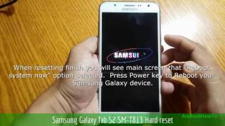 Samsung Galaxy Tab S2 SMT813 Hard reset [upl. by Liatris]