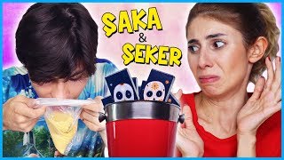 Slime Challenge Şaka Şeker Slaym Dila Kent [upl. by Eirb9]