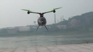 New Concept RC Helicopter Bi Rotor Dual Copter Maiden Flight [upl. by Janella]