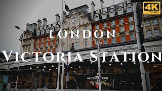 London Victoria Station Walk Through England 4K [upl. by Kynan]