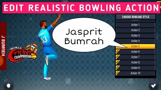 How to Edit Realistic Bowling Action in Wcc2 [upl. by Ahsikam]