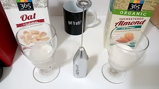 Oat Milk vs Almond Milk part 2 Frothing Test [upl. by Ru]