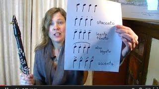 Clarinet Tonguing Staccato Legato Tenuto Accents [upl. by Innad]