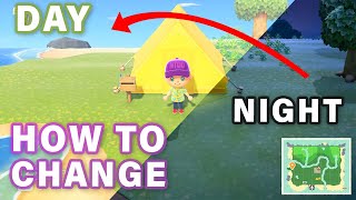 How to Change from NIGHT to DAY time  Tutorial ► Animal Crossing New Horizons [upl. by Laehctim]