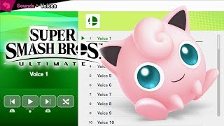 Jigglypuff Voices  Super Smash Bros Ultimate [upl. by Wyck]