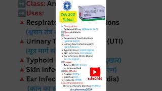 Cefixime Tablet 200 ZIFI 200 drxpharamcy2024 [upl. by Oivat311]