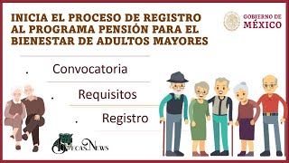 CONVOCATORIA 65 Y MAS  Inicia el REGISTRO al PROGRAMA de BIENESTAR para ADULTOS MAYORES [upl. by Doig]