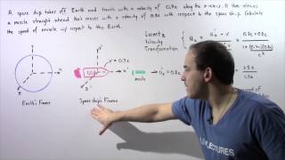 Lorentz Velocity Transformation Example [upl. by Calise]