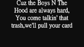 Boyz N The Hood  Eazy E  Lyrics [upl. by Zannini552]