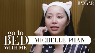 MichellePhans Nighttime Skincare Routine  Go To Bed With Me  Harpers BAZAAR [upl. by Adnilev]