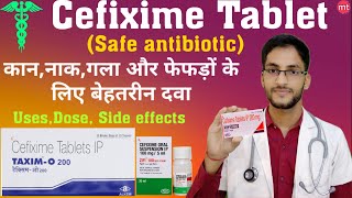 Cefixime tablet 50mg100mg200mgCefix 200 tabZifi 200 tablet uses Dose Side effectsMedicine Talk [upl. by Ahsitaf780]