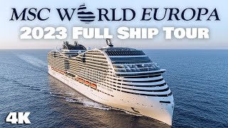 MSC World Europa 2023 Full Cruise Ship Tour [upl. by Nhguavahs]