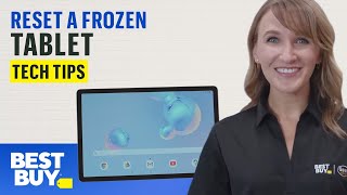 Reset Your Frozen Tablet  Tech Tips from Best Buy [upl. by Kavanagh]